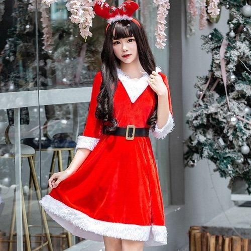 クリスマス グラビア ランジェリー​ チュール素材透け感セクシーミニワンピース 